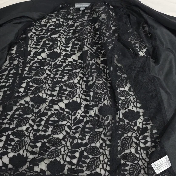 Jessica London Black Lace Blazer Suit Jacket - Picture 7 of 10